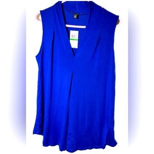 NWT cable & gauge royal blue blouse sz L